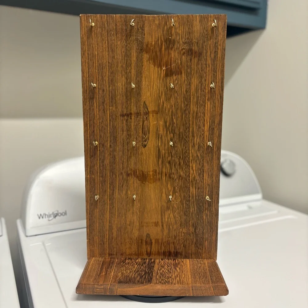 Wooden Jewelry Organizer with Hooks - Picture 4 of 6